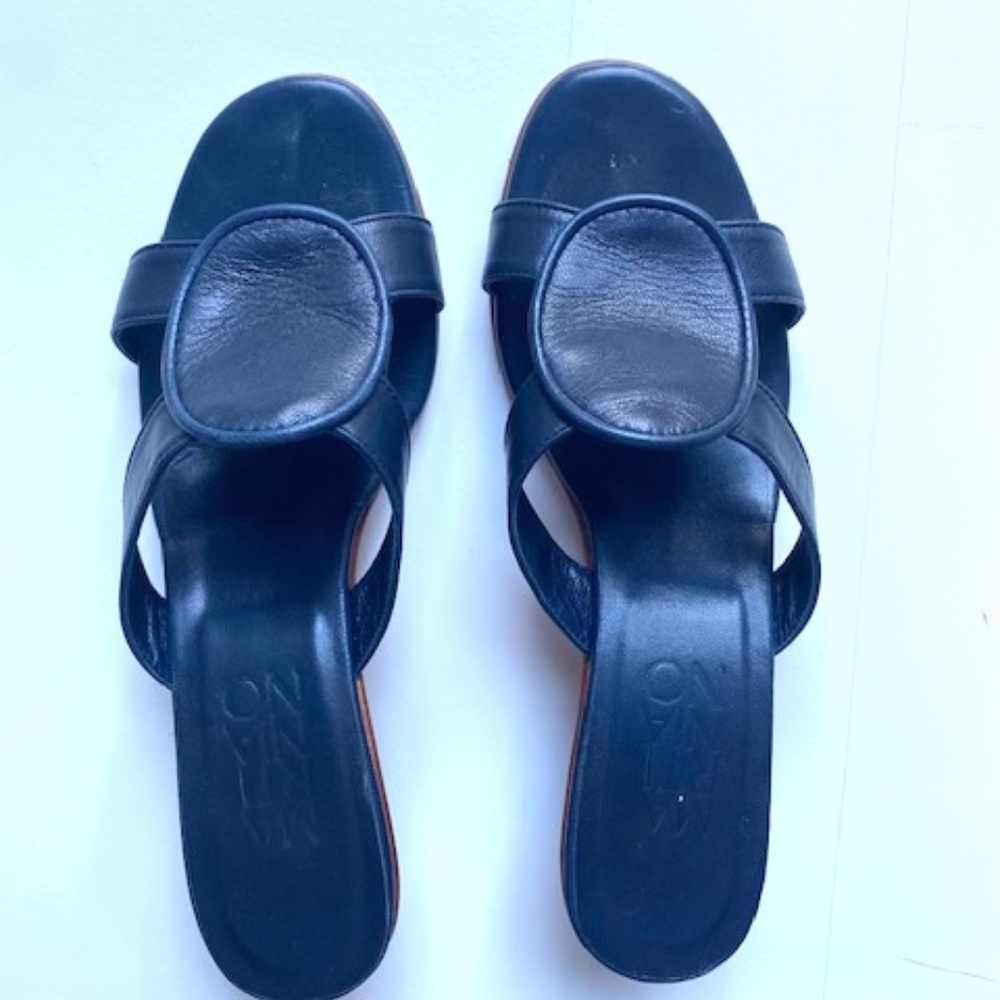 Navy Blue Martiniano mule sandals size 37